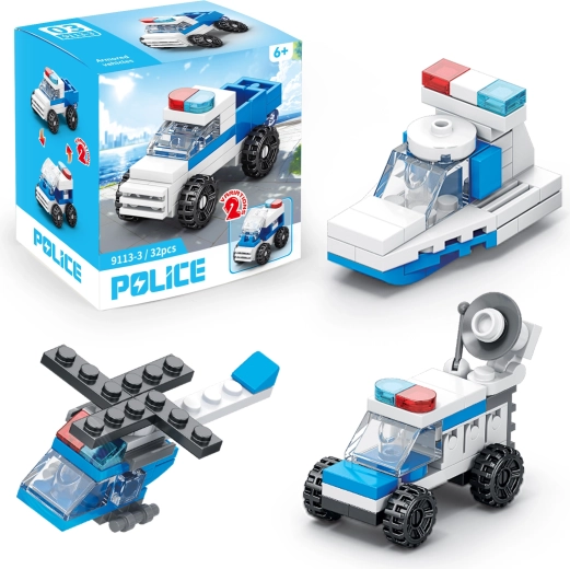 Polizei-Bausatz 10-in-1 – 1 Stück