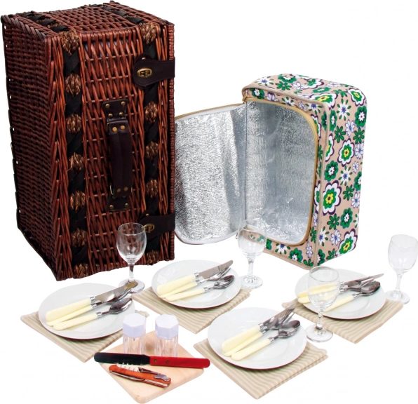 Echter Deluxe-Picknickkorb für 4 Personen