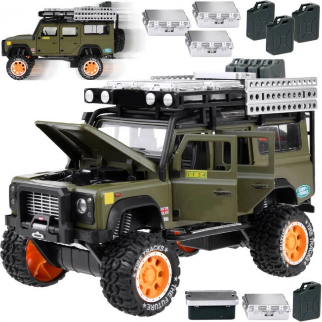 Metall-Geländewagen mit Sound und LED-Lichtern