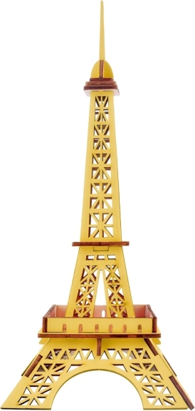 Holz 3D-Puzzle Eiffelturm Gelb