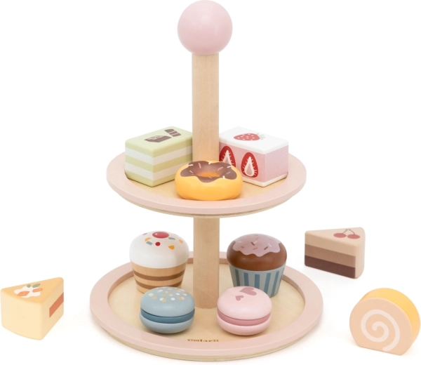 Zweistufiger Holzständer für Desserts PolarB