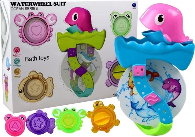 Delfin mit Meeresformen für Badespaß