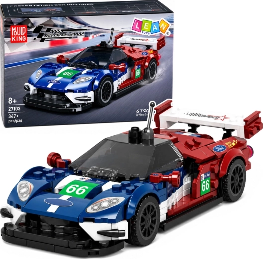 Konstruktionsbausatz Rennsportwagen GT2016 mit Vitrine (347 Teile)