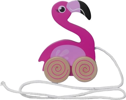 Holz-Ziehtier Flamingo Nature Planet