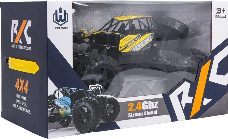 RC-Geländecrawler ROCK gelb 1:14