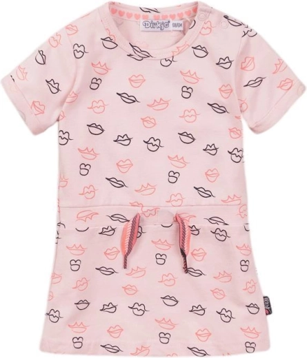 Dirkje Kinderkleid hellrosa mit Print