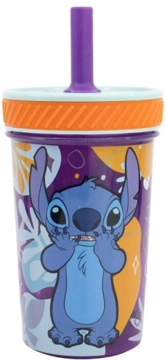 Sicherer Kinderbecher mit Strohhalm Stitch – 1 Stück