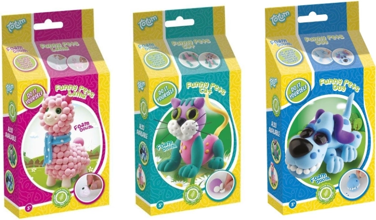 Totum Schaumtierchen aus Knetmasse Foam Dough – DIY-Set
