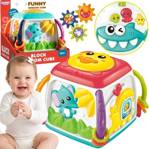 WOOPIE BABY Interaktiver multifunktionaler Lernwürfel für Kinder ab 18 Monaten