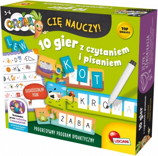 Carotina – 10 Spiele zum Lesen und Schreiben (Lernset für Kinder ab 3 Jahren)