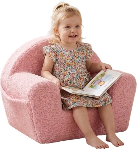 Kinderfauteuil mit Seitentasche New Baby Teddy, rosa