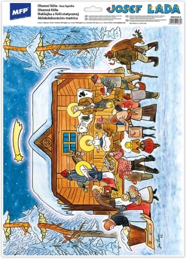 Fensterfolie Weihnachten Josef Lada VA019