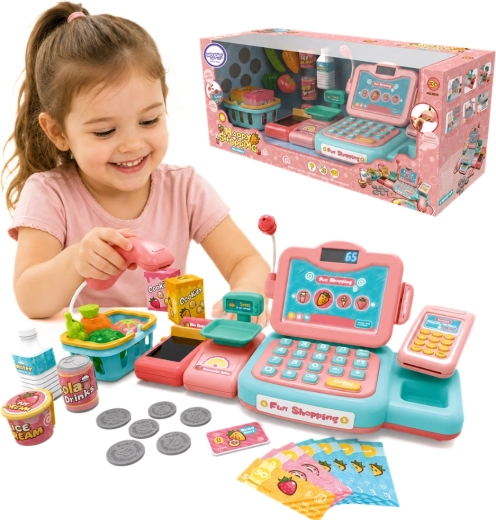 Kinderkasse Woopie mit Scanner, Waage und Mikrofon