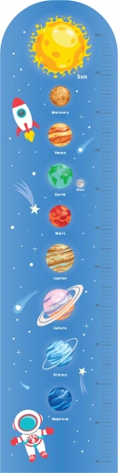 Kindermeter aus Schaum für die Wand Weltraum 120 cm