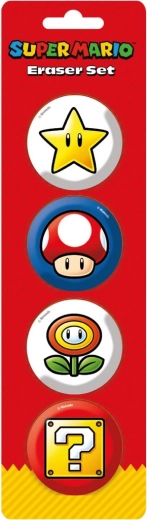 Radiergummi-Set Super Mario – 4 Stk.