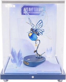 Display mit Blauem Schmetterling