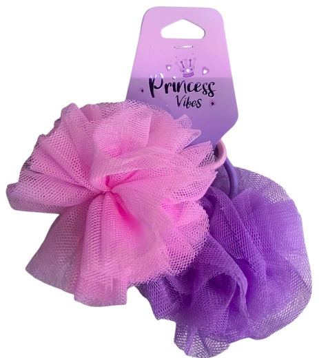 PINK Set aus Tüll-Haargummis rosa und lila, 2 Stk.