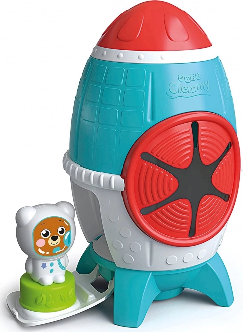 Weiche Sensorik-Box Weltraumrakete mit Bausteinen Soft CLEMMY