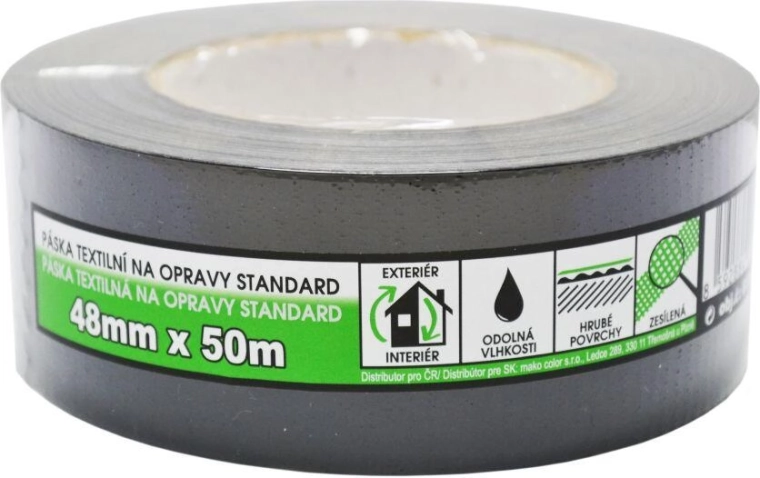 Textil-Reparaturband 48 mm × 50 m schwarz