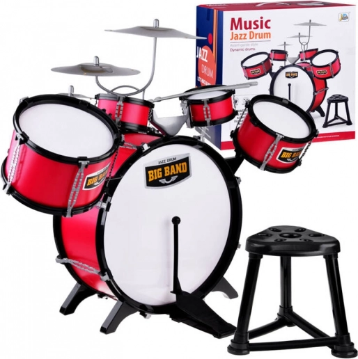 Kinder-Schlagzeug Big Band mit Trommel und Becken