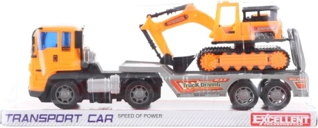 Lastwagen mit Bagger