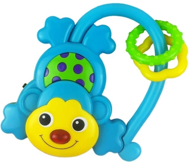 Baby Mix Rassel mit Sound – blaue Äffchen