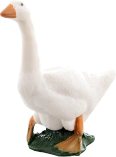 Kunststofffigur Gans auf Rasen 6 × 7 cm