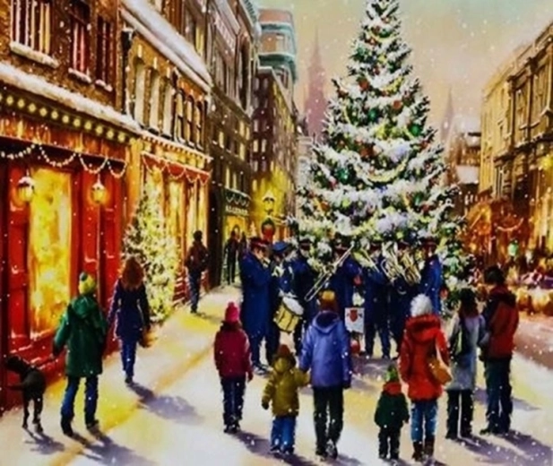 Norimpex Malen nach Zahlen am Weihnachtsbaum 40 × 50 cm