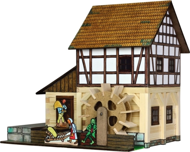 Walachia Klebe-Bausatz Fachwerk-Wassermühle