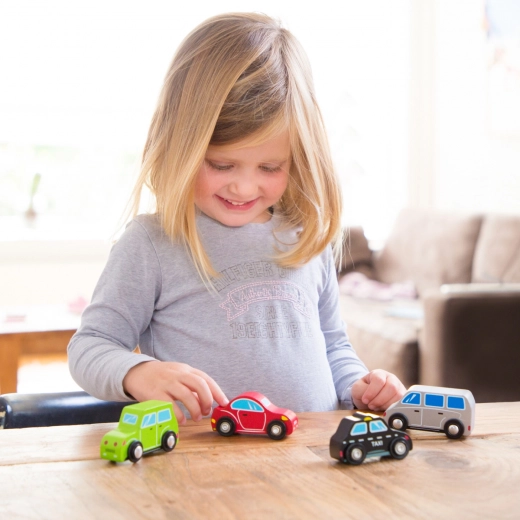 Satz Holzautos für Kinder - 4 Stk.
