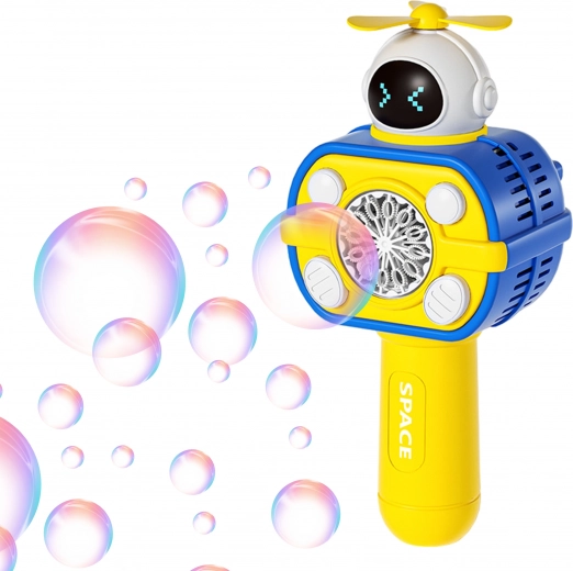 WOOPIE Astronaut Kind Seifenblasenmaschine Gelb