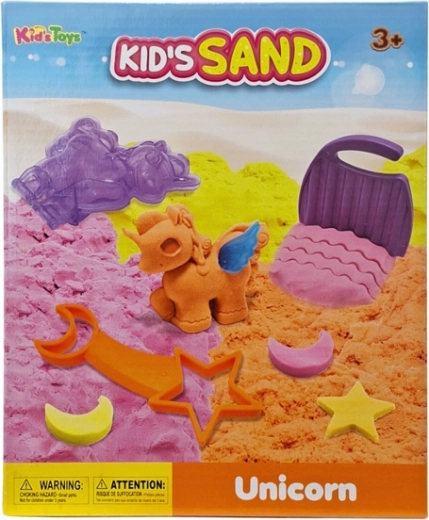 Kinetischer Sand – Set mit Einhorn (3 Farben) - 1 Stück