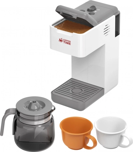 Kinder-Kaffeemaschine mit Kanne und fließendem Wasser 20 cm