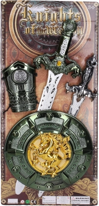 Ritterset mit mittelalterlichem Schwert