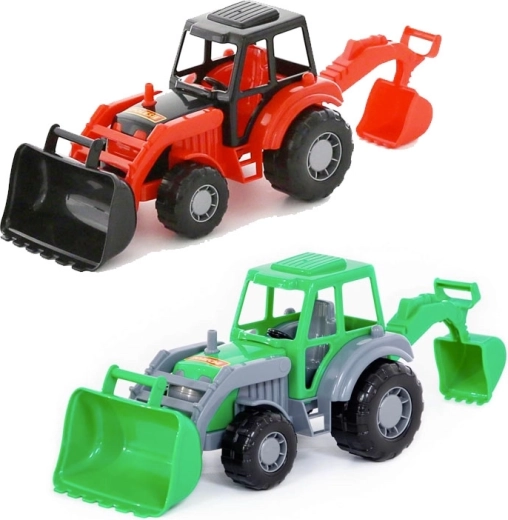 Plastiktraktor mit Frontlader und Bagger