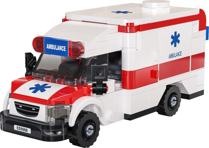 Realistischer Krankenwagen auf Rennfahrgestell