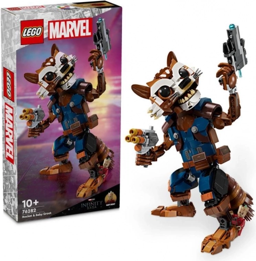 Lego Marvel Rocket und Baby Groot – bewegliche Figur 22 cm