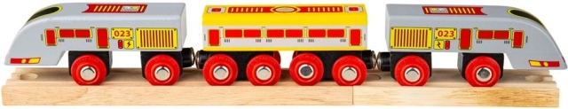 Zug Bigjigs Rail Eurostar mit Schienen