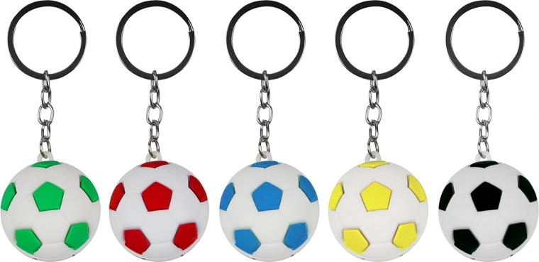 Schlüsselanhänger Fußballball 35 mm Mix Farben