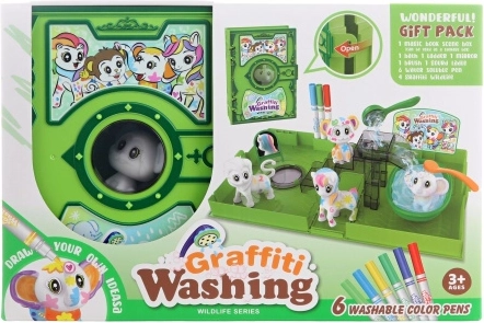 Abwaschbares Tierchen-Set zum Ausmalen