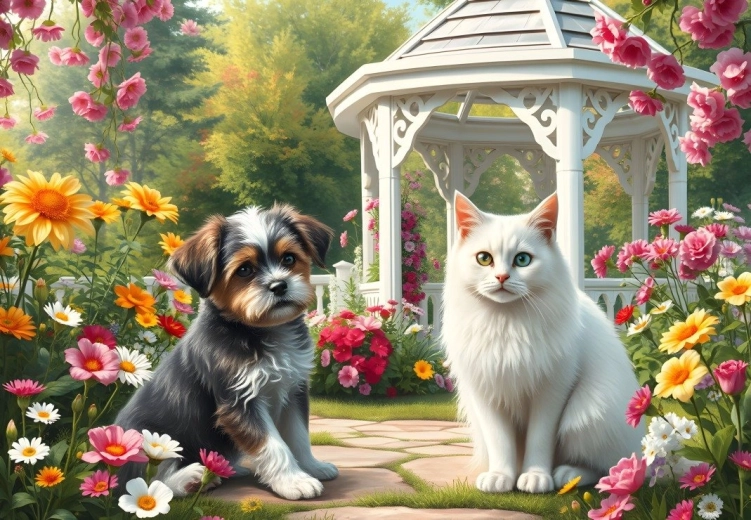 Bluebird Puzzle Gefährten im Garten 1000 Teile