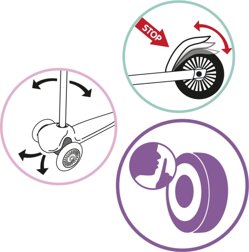 Sichere Kontrolle dank Fußbremse