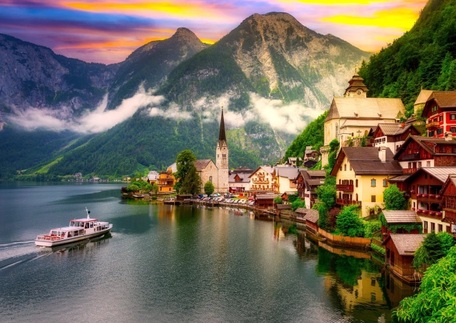 Puzzle Hallstatt bei Sonnenuntergang 1000 Teile