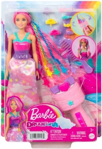 Barbie Prinzessin mit Frisiergerät für gedrehte Strähnen