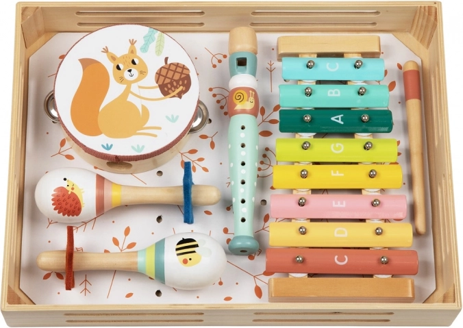 Musikinstrumenten-Set für Kinder Waldbewohner
