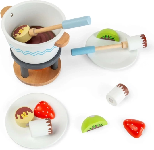 Bigjigs Toys Holz-Fondue-Set mit Schokolade
