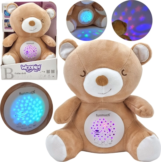 Woopie Baby Plüschbär mit Projektor und Schlafliedern 2-in-1