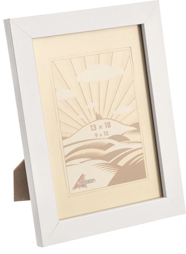 Weißer Holz-Bilderrahmen 13 × 18 cm