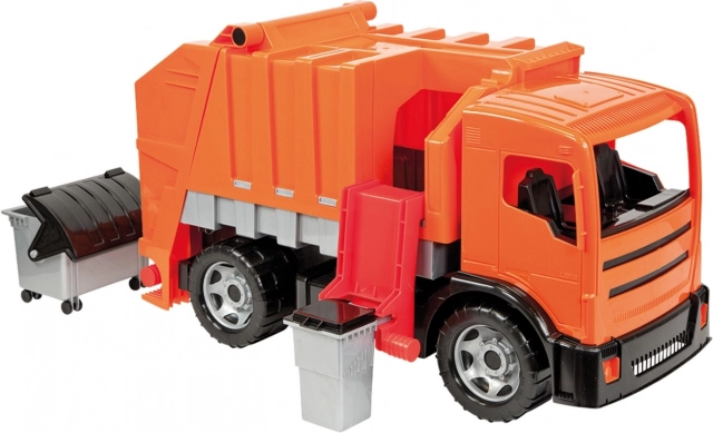 Orangenfarbener Müllwagen 72 cm MERCEDES ACTROS
