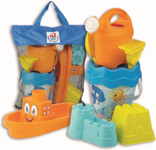 Androni Sandspielzeug-Set Glücklicher Fisch in einer Reisetasche